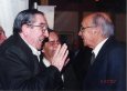 José Antonio Arana y José Saramago, con el premio Nobel, en el restaurante Mandoia